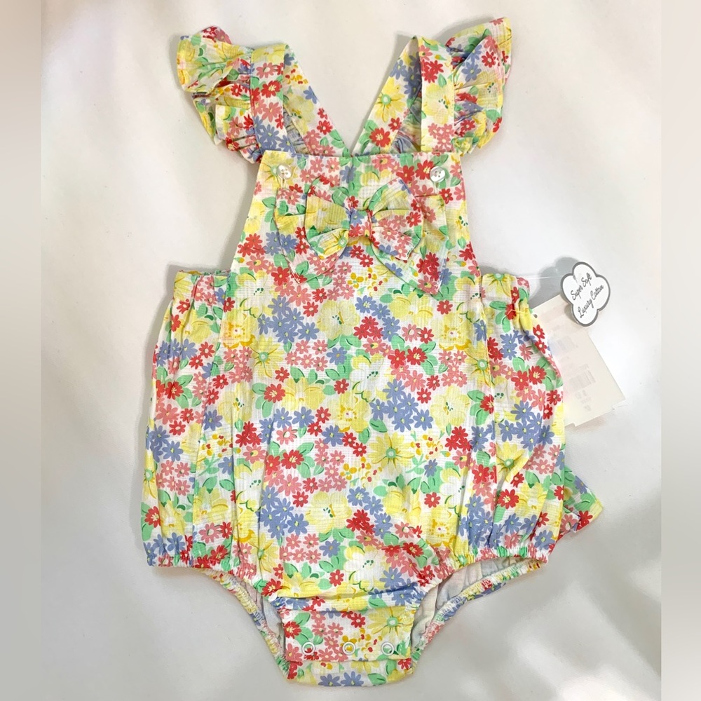 SOLD NWT baby romper & bonnet